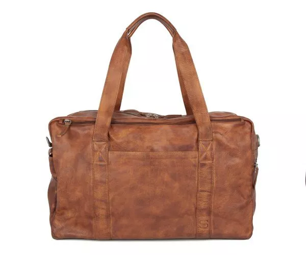 Leren Weekendtas - Brian - Brandy Cognac
