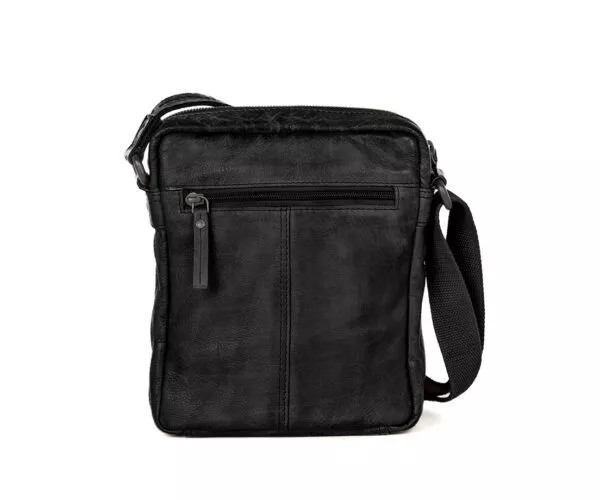 Leather Crossbody Bag – Jason – Black