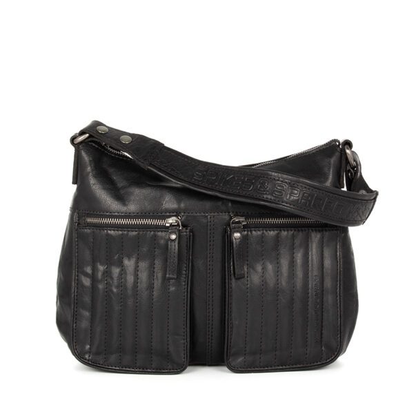 Leren Schoudertas - Kinsley - Zwart