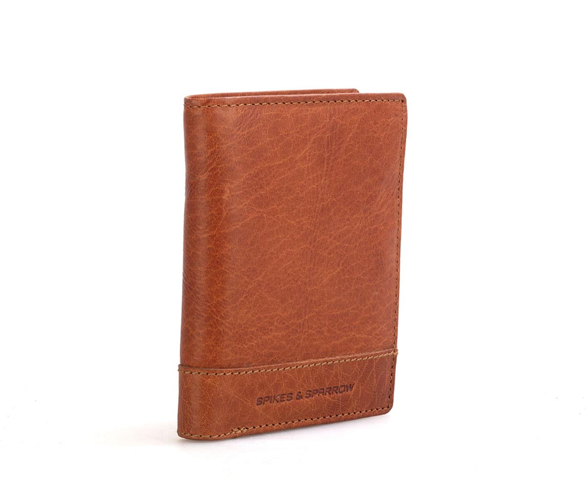 『Hollywood Wallet BROWN』 Leather RFID Wallet - Ohio - Brandy Cognac