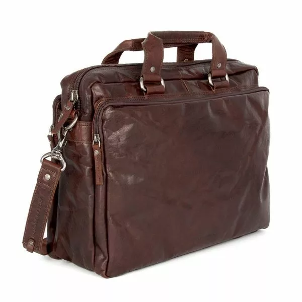 SpikesandSparrow - Leren Tas - Heren - Laptoptas - Laptop bag - Mississippi - 23824N01