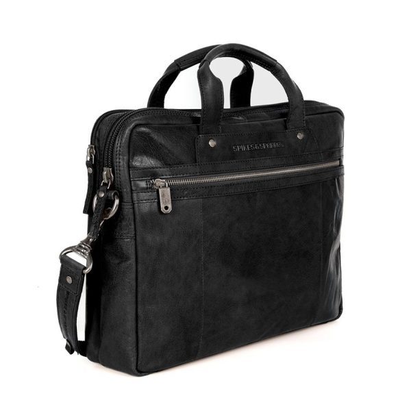 SpikesandSparrow - Leren Tas - Heren - Laptoptas - Laptop bag - Shiloh - 24244N00