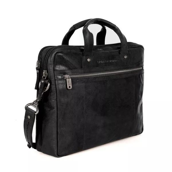SpikesandSparrow - Leren Tas - Heren - Laptoptas - Laptop bag - Shiloh - 24244N00
