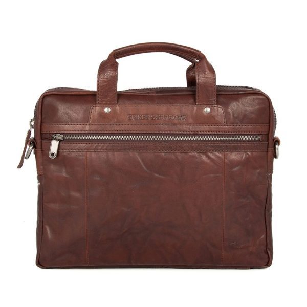 SpikesandSparrow - Leren Tas - Heren - Laptoptas - Laptop bag - Shiloh - 24244N01