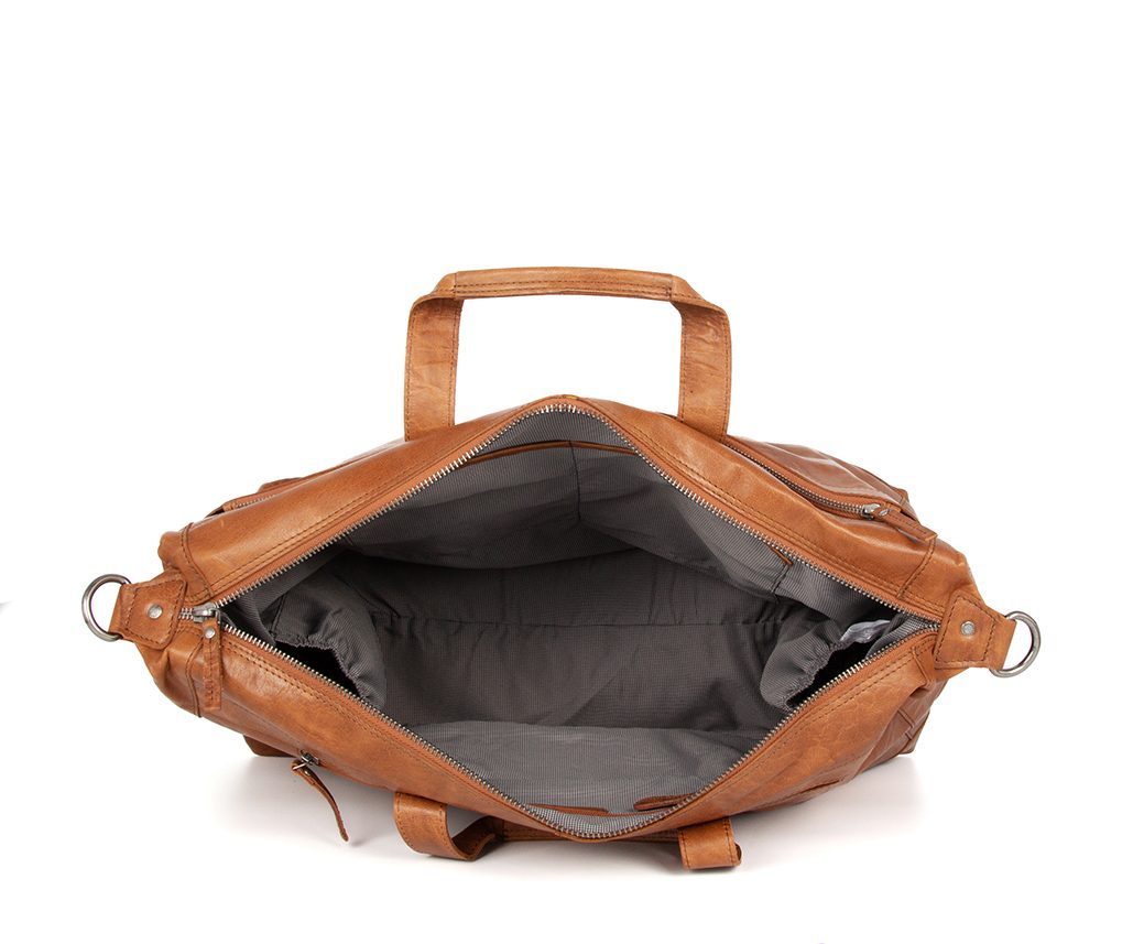 Leather Weekend Bag - Atlanta - Black