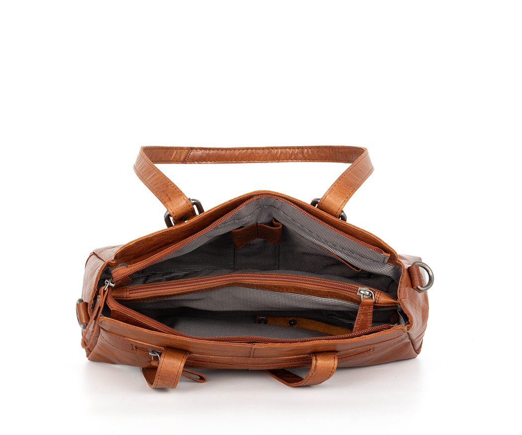 Leather Shoulder Bag - Oklahoma - Brandy Cognac