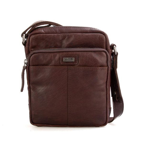 Leren Crossbodytas - Vermont - Donkerbruin