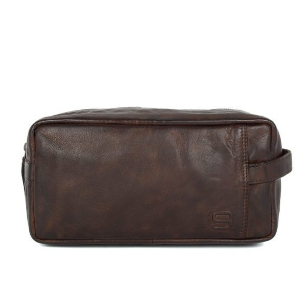 Toiletry bag - Pecos - Dark brown