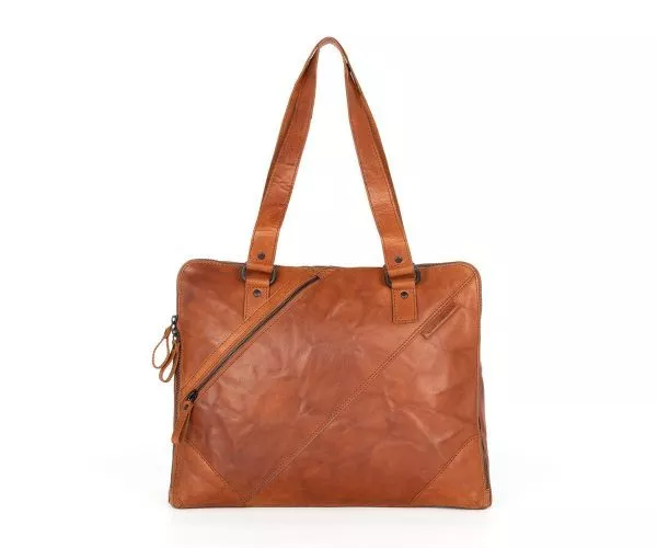 SpikesandSparrow - Leren Tas - Leather bag - Dames - Women - Laptop shoulder bag - Laptop schoudertas - Stella - 40127047