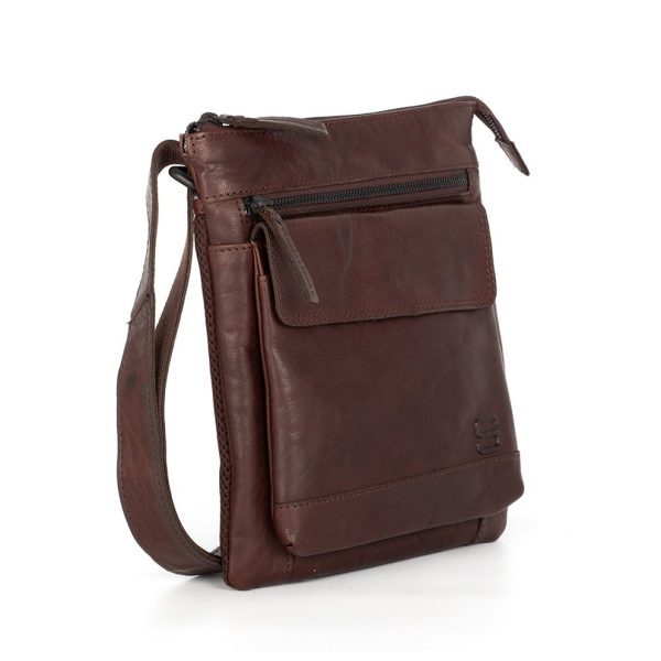 SpikesandSparrow - Leren Tas - Leather bag - Heren - Men - Cross body - James - 40141001