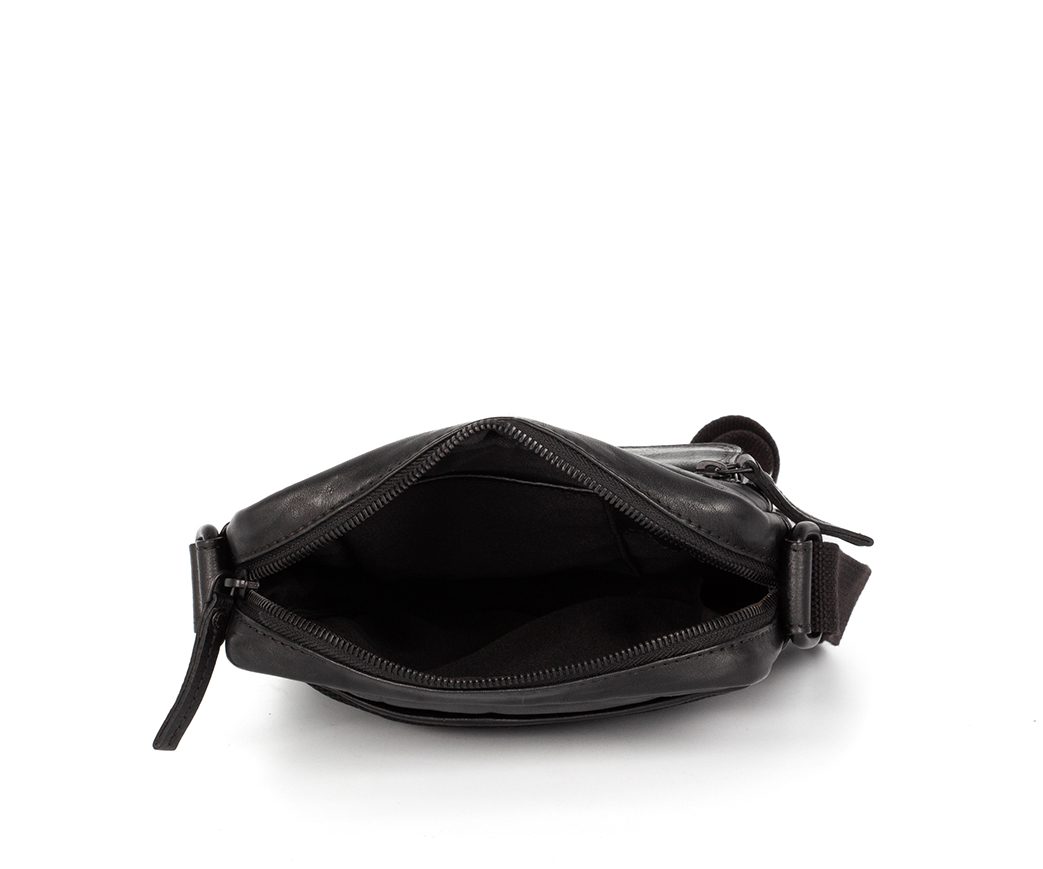 バッグ BLACK leather bag Harley-Davidson® Women's Push Lock Pebble Leather Crossbody