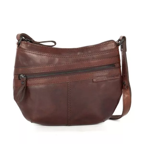 Leren Crossbodytas - Camreen - Donkerbruin