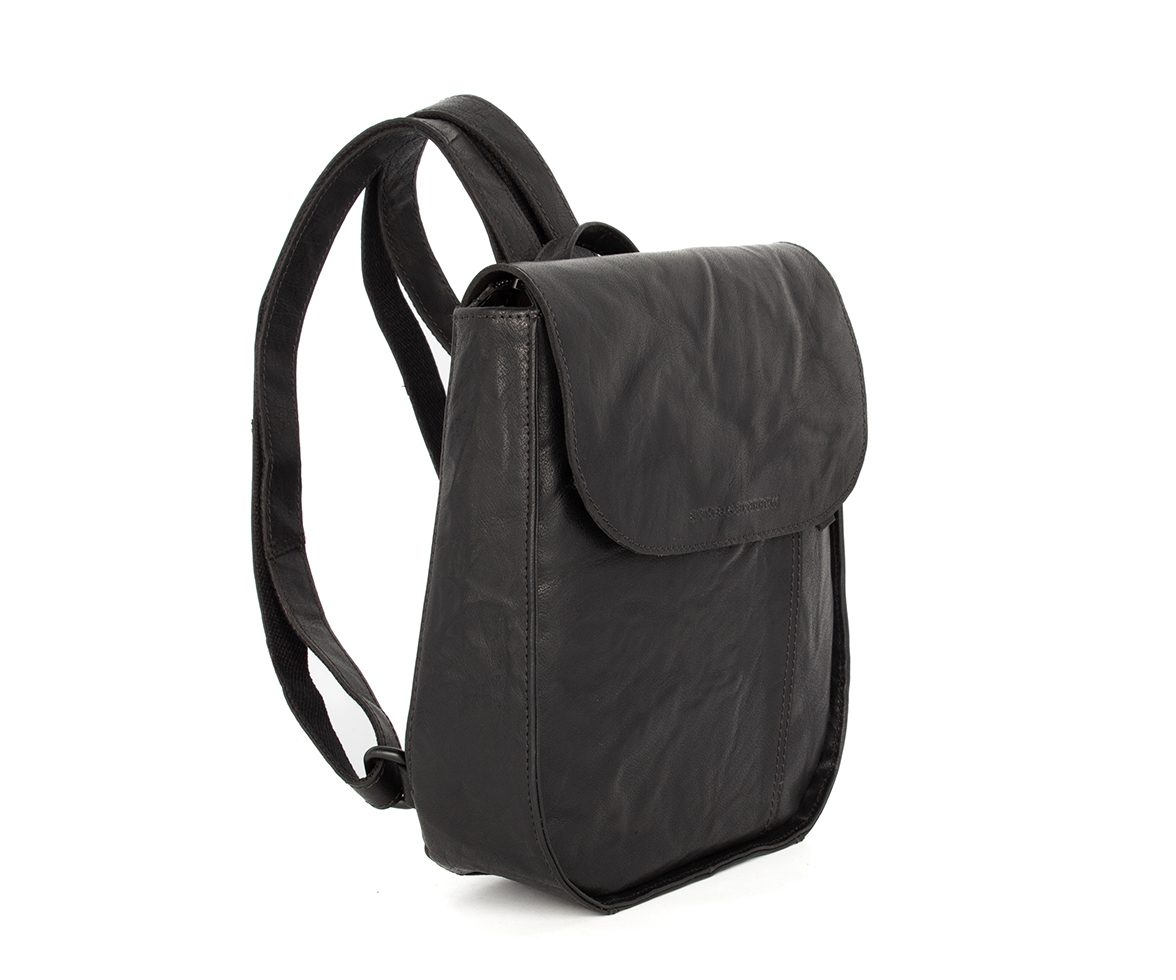 Leather Backpack - Alene - Black | Spikes & Sparrow display picture 1