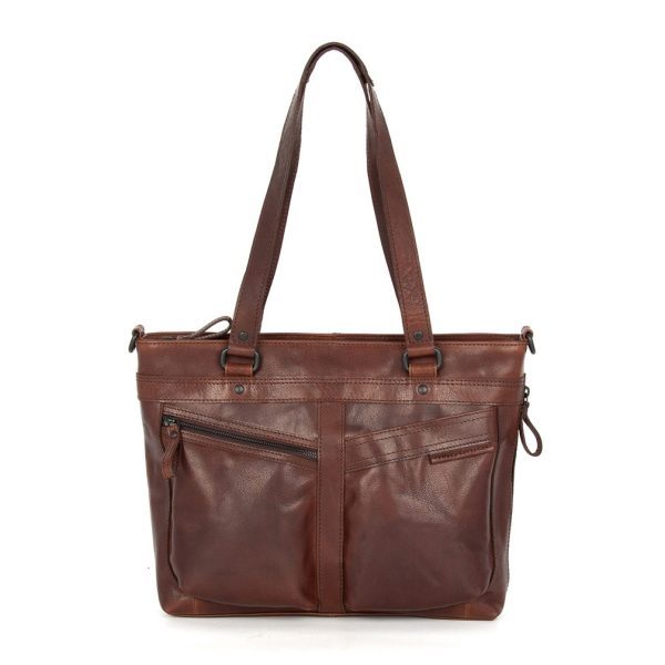 Leren Shopper - José - Donkerbruin