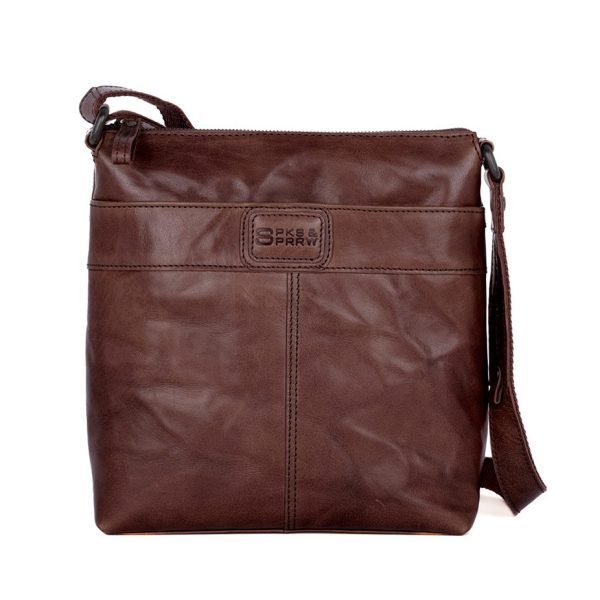 SpikesandSparrow, Leren - Crossbodytas - Deborah - donkerbruin - 50111301, Spring Summer 2025