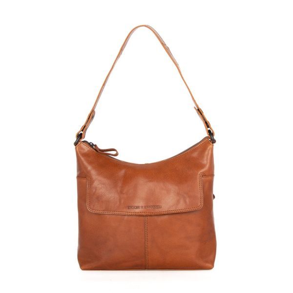 SpikesandSparrow - Leren Schoudertas - Sherrill - Brandy Cognac - 501171 - Spring Summer 2025