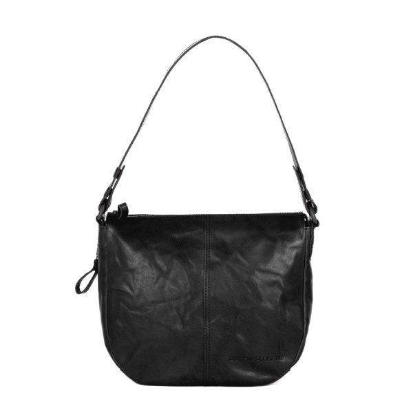 SpikesandSparrow - Leren Schoudertas - Carmen - Zwart - 501172 - Spring Summer 2025