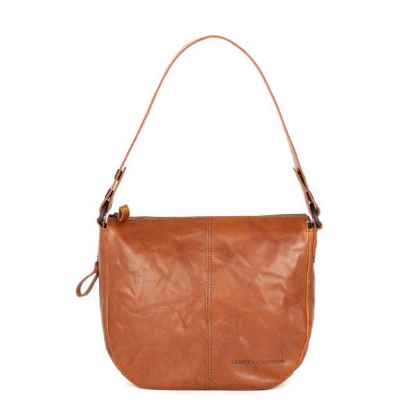 SpikesandSparrow - Leren Schoudertas - Carmen - Brandy Cognac - 501172 - Spring Summer 2025