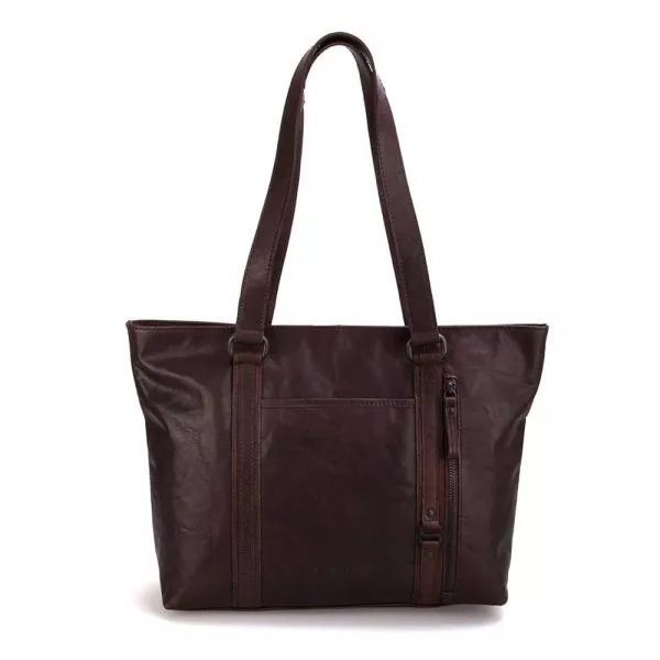 Leren Shopper - Gaby - Donkerbruin