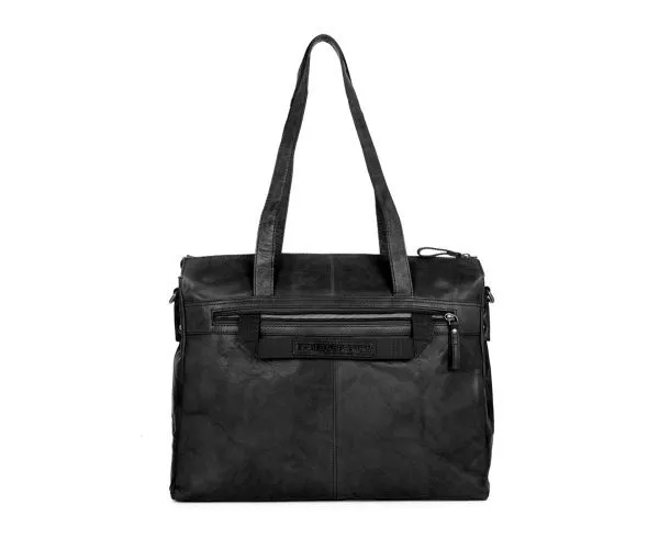 Leren Laptoptas met tabletvak - Californië - Zwart - Afbeelding 4