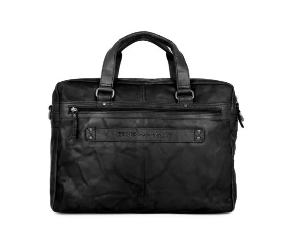Leren Laptoptas - Utah - Zwart - Afbeelding 4