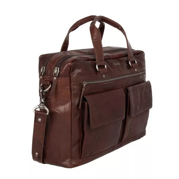 Leren Laptoptas - Utah - Donkerbruin