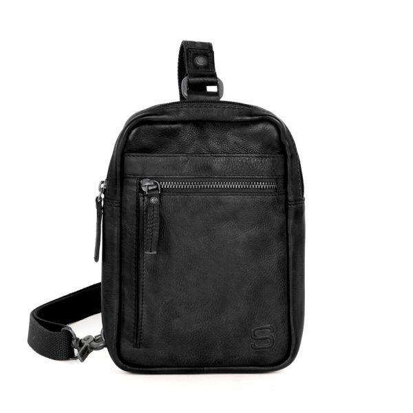 Leren Slingbag - Rustler - Zwart