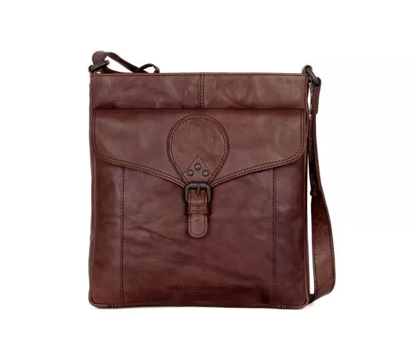 Leren Crossbodytas - Millie - Donkerbruin