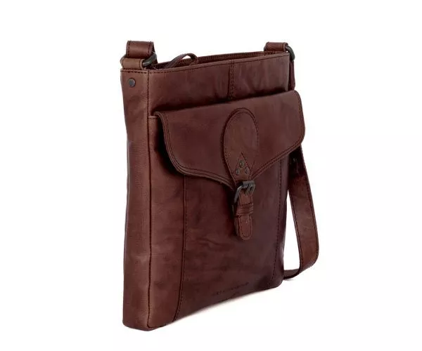 Leren Crossbodytas - Millie - Donkerbruin - Afbeelding 2