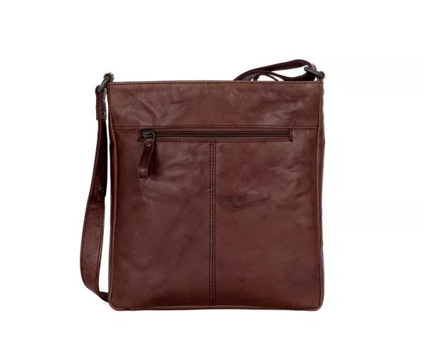 Leren Crossbodytas - Millie - Donkerbruin - Afbeelding 3