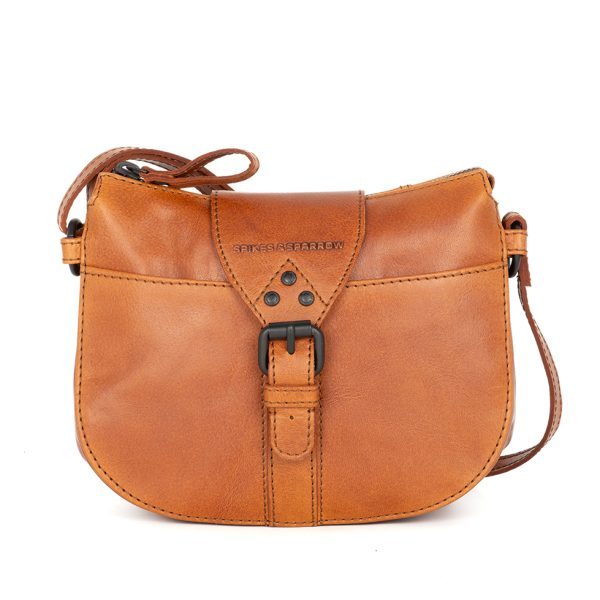 Leren Crossbodytas mini - Krystina - Brandy Cognac