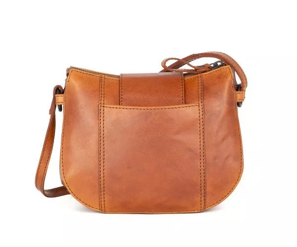 Leren Crossbodytas mini - Krystina - Brandy Cognac - Afbeelding 3