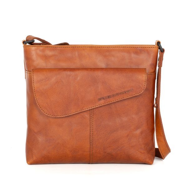 Leren Crossbodytas - Madoline - Brandy Cognac