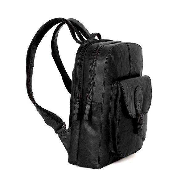Leren Rugzak - May - Zwart
