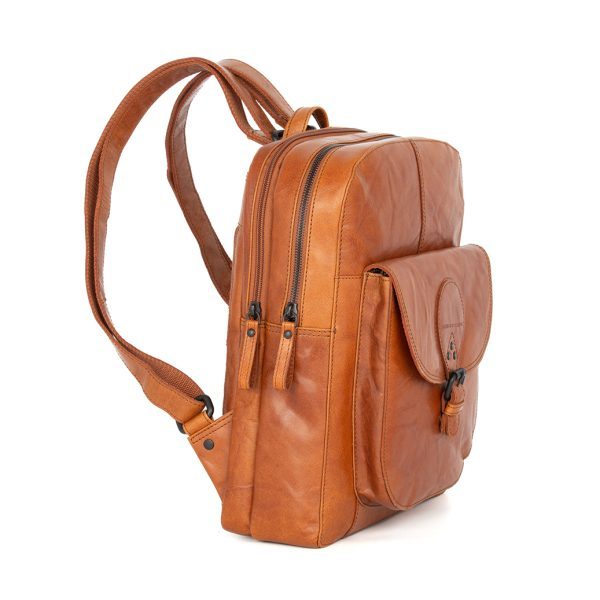 Leren Rugzak - May - Brandy Cognac