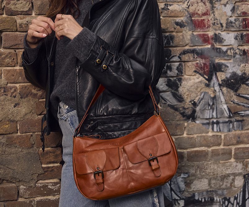 Leather Shoulder Bag - Ceileigh - Dark brown Leather Shoulder Bag - Ceileigh - Dark brown