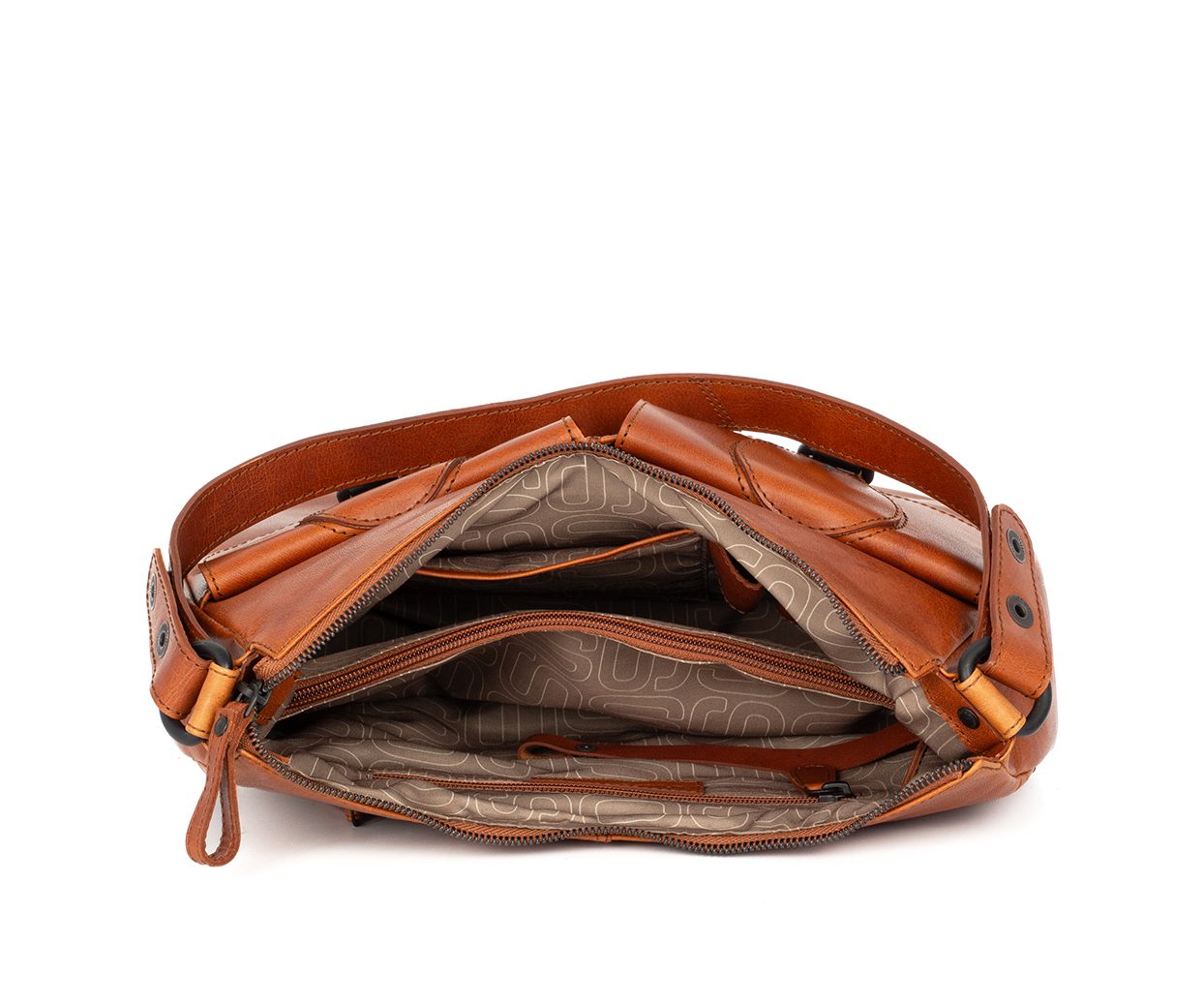 Leather Shoulder Bag - Ceileigh - Dark brown
