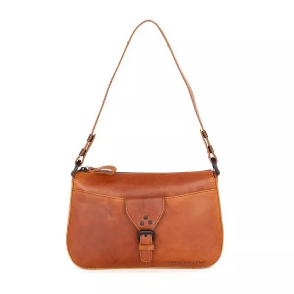 Leren Schoudertas - Ebonee - Brandy Cognac