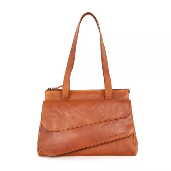 Leren Handtas - Rivka - Brandy Cognac