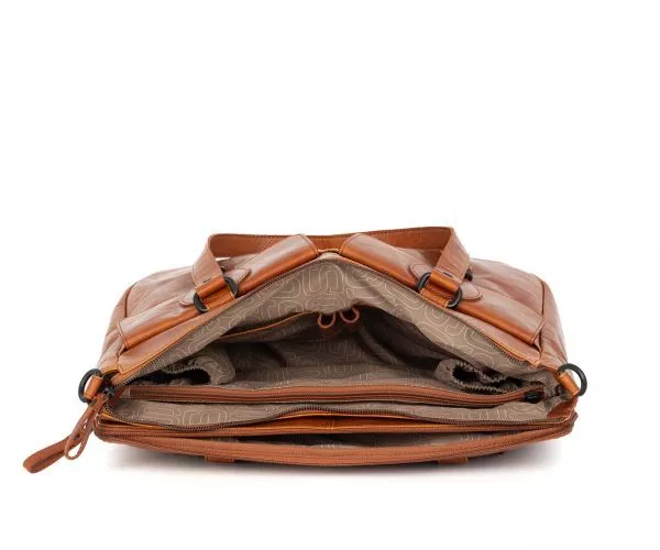 Leren Laptop Schoudertas - Fee - Zwart - Afbeelding 5