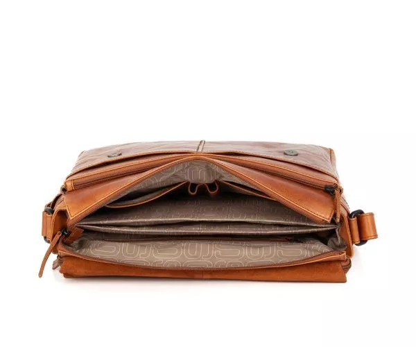 Leren Laptoptas - Ronn - Brandy Cognac - Afbeelding 5