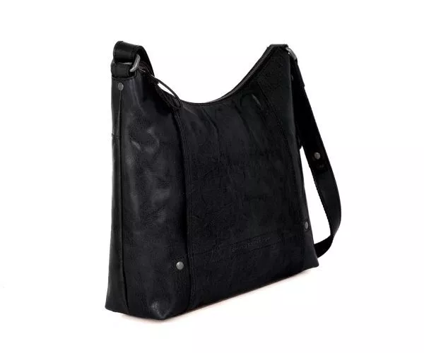 Leren Crossbodytas - Jessyca - Zwart - Afbeelding 2