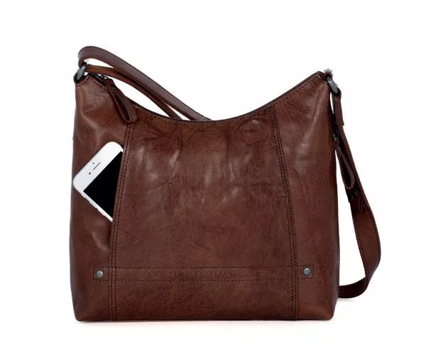 Leren Crossbodytas - Jessyca - Donkerbruin