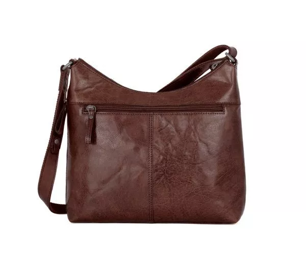 Leren Crossbodytas - Jessyca - Donkerbruin - Afbeelding 3