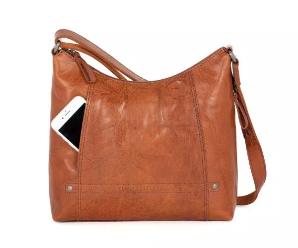 Leren Crossbodytas - Jessyca - Brandy Cognac