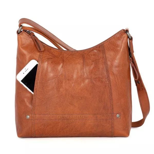 Leren Crossbodytas - Jessyca - Brandy Cognac
