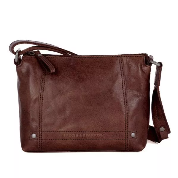 Leren Crossbodytas - Isolde - Donkerbruin