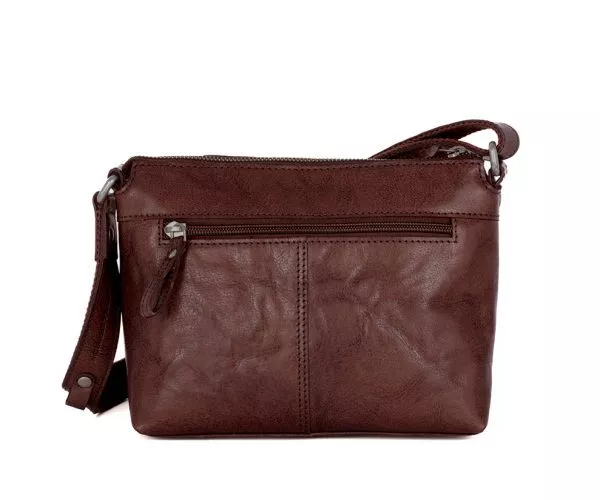 Leren Crossbodytas - Isolde - Donkerbruin - Afbeelding 3