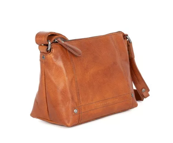 Leren Crossbodytas - Isolde - Brandy Cognac - Afbeelding 2