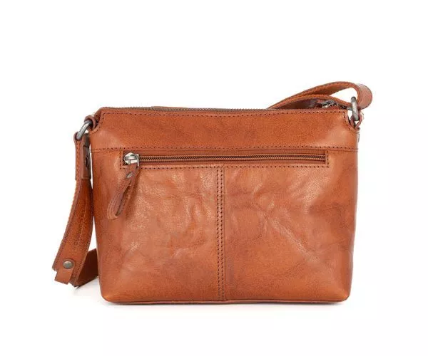 Leren Crossbodytas - Isolde - Brandy Cognac - Afbeelding 3